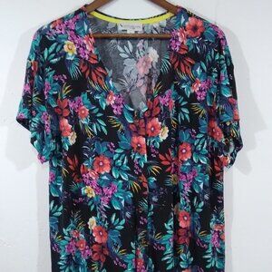 koolaburra‎ By UGG Women Floral Button Front Women Blouse Large